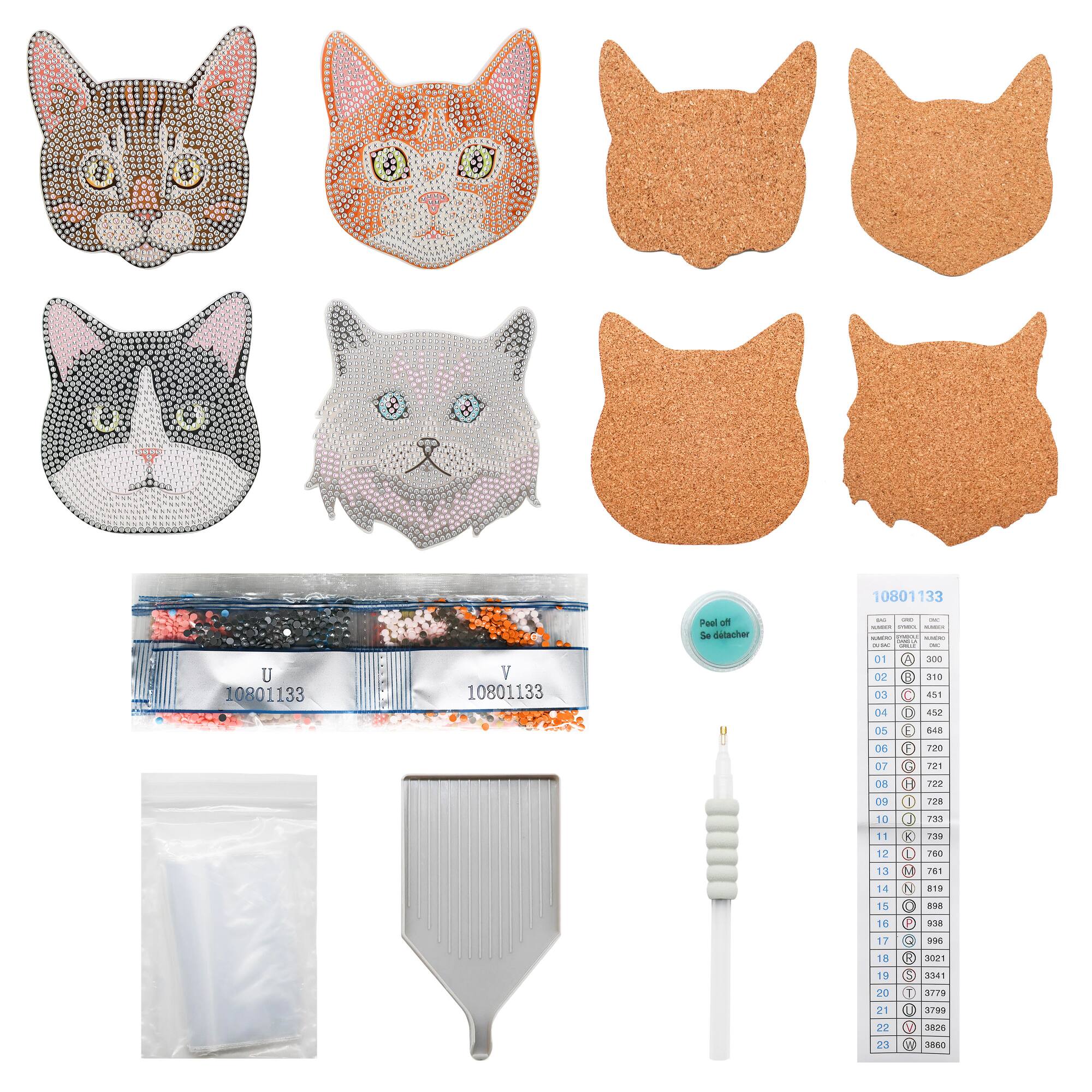 Cats Diamond Art Coaster Kit by Make Market®